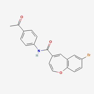 molecular formula C19H14BrNO3 B2943497 N-(4-acetylphenyl)-7-bromo-1-benzoxepine-4-carboxamide CAS No. 950426-66-1