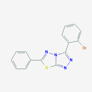 molecular formula C15H9BrN4S B294350 3-(2-Bromophenyl)-6-phenyl[1,2,4]triazolo[3,4-b][1,3,4]thiadiazole 