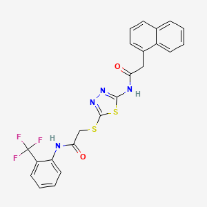 2-(naphthalen-1-yl)-N-(5-((2-oxo-2-((2-(trifluoromethyl)phenyl)amino)ethyl)thio)-1,3,4-thiadiazol-2-yl)acetamide
