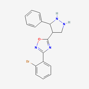 molecular formula C17H11BrN4O B2943514 3-(2-溴苯基)-5-(3-苯基吡唑烷-4-基)-1,2,4-恶二唑 CAS No. 2034465-30-8