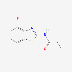 molecular formula C10H9FN2OS B2943530 N-(4-fluorobenzo[d]thiazol-2-yl)propionamide CAS No. 907974-12-3