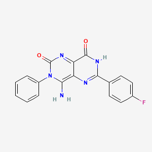6-(4-Fluorophenyl)-4-imino-3-phenyl-1,3,7-trihydro-5,7-diazaquinazoline-2,8-dione