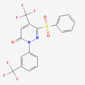 6-(phenylsulfonyl)-5-(trifluoromethyl)-2-[3-(trifluoromethyl)phenyl]-3(2H)-pyridazinone