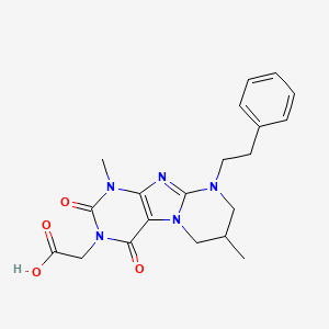 [1,7-dimethyl-2,4-dioxo-9-(2-phenylethyl)-1,4,6,7,8,9-hexahydropyrimido[2,1-f]purin-3(2H)-yl]acetic acid