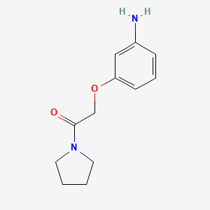 molecular formula C12H16N2O2 B2943540 2-(3-Aminophenoxy)-1-(pyrrolidin-1-yl)ethan-1-one CAS No. 926242-86-6