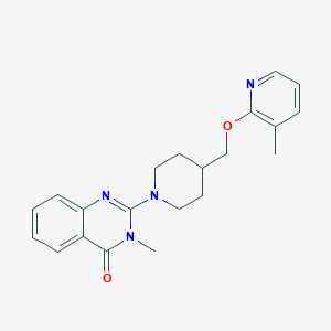 molecular formula C21H24N4O2 B2943546 3-甲基-2-(4-{[(3-甲基吡啶-2-基)氧基]甲基}哌啶-1-基)-3,4-二氢喹唑啉-4-酮 CAS No. 2198566-25-3