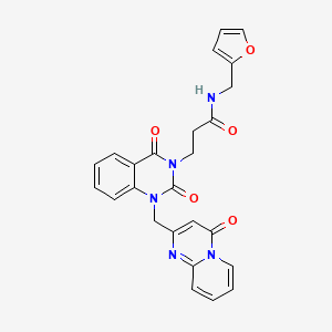3-[2,4-dioxo-1-[(4-oxo-2-pyrido[1,2-a]pyrimidinyl)methyl]-3-quinazolinyl]-N-(2-furanylmethyl)propanamide