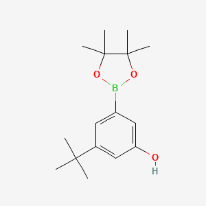 molecular formula C16H25BO3 B2943560 3-Tert-butyl-5-(4,4,5,5-tetramethyl-1,3,2-dioxaborolan-2-YL)phenol CAS No. 1402890-07-6