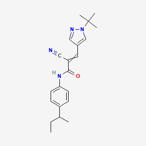 N-[4-(butan-2-yl)phenyl]-3-(1-tert-butyl-1H-pyrazol-4-yl)-2-cyanoprop-2-enamide