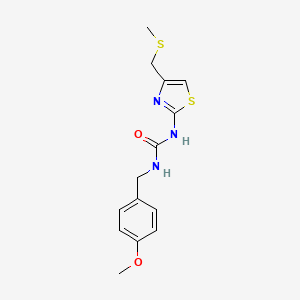 1-(4-Methoxybenzyl)-3-(4-((methylthio)methyl)thiazol-2-yl)urea