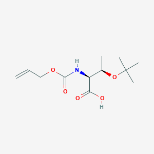 molecular formula C12H21NO5 B2943569 (2S,3R)-3-[(2-Methylpropan-2-yl)oxy]-2-(prop-2-enoxycarbonylamino)butanoic acid CAS No. 1040744-62-4