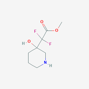 molecular formula C8H13F2NO3 B2943574 Methyl 2,2-difluoro-2-(3-hydroxypiperidin-3-yl)acetate CAS No. 2090740-32-0