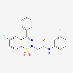 2-(6-chloro-1,1-dioxido-4-phenyl-2H-1,2,3-benzothiadiazin-2-yl)-N-(5-fluoro-2-methylphenyl)acetamide