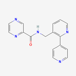 N-([2,4'-bipyridin]-3-ylmethyl)pyrazine-2-carboxamide