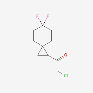 molecular formula C10H13ClF2O B2943601 2-Chloro-1-(6,6-difluorospiro[2.5]octan-2-yl)ethanone CAS No. 2470435-89-1