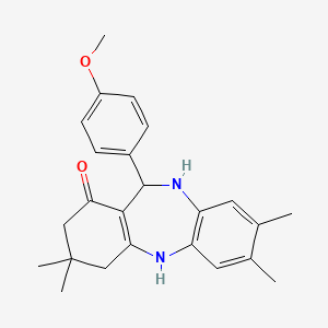 11-(4-methoxyphenyl)-3,3,7,8-tetramethyl-2,3,4,5,10,11-hexahydro-1H-dibenzo[b,e][1,4]diazepin-1-one