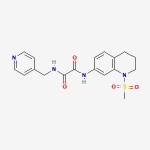 molecular formula C18H20N4O4S B2943618 N1-(1-(methylsulfonyl)-1,2,3,4-tetrahydroquinolin-7-yl)-N2-(pyridin-4-ylmethyl)oxalamide CAS No. 941894-09-3