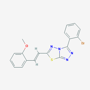 2-{2-[3-(2-Bromophenyl)[1,2,4]triazolo[3,4-b][1,3,4]thiadiazol-6-yl]vinyl}phenyl methyl ether