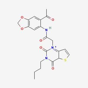 N-(6-acetyl-2H-1,3-benzodioxol-5-yl)-2-{3-butyl-2,4-dioxo-1H,2H,3H,4H-thieno[3,2-d]pyrimidin-1-yl}acetamide