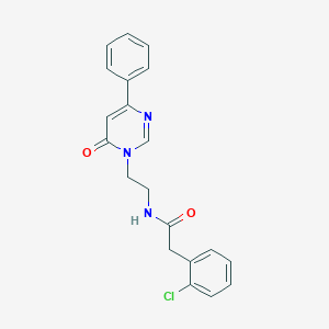 2-(2-chlorophenyl)-N-(2-(6-oxo-4-phenylpyrimidin-1(6H)-yl)ethyl)acetamide