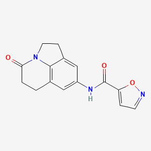 molecular formula C15H13N3O3 B2943629 N-(4-oxo-2,4,5,6-tetrahydro-1H-pyrrolo[3,2,1-ij]quinolin-8-yl)isoxazole-5-carboxamide CAS No. 1208781-19-4