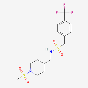 N-((1-(methylsulfonyl)piperidin-4-yl)methyl)-1-(4-(trifluoromethyl)phenyl)methanesulfonamide