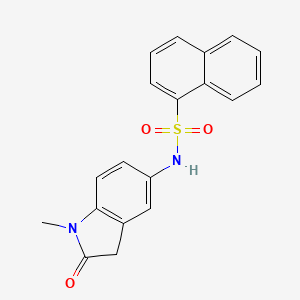 molecular formula C19H16N2O3S B2943640 N-(1-methyl-2-oxoindolin-5-yl)naphthalene-1-sulfonamide CAS No. 921559-15-1