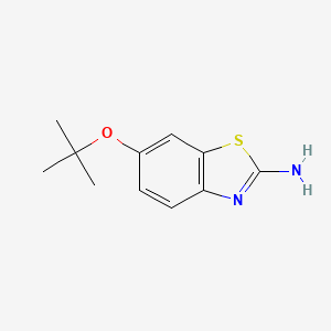 molecular formula C11H14N2OS B2943655 2-Benzothiazolamine, 6-(1,1-dimethylethoxy)- CAS No. 235101-28-7