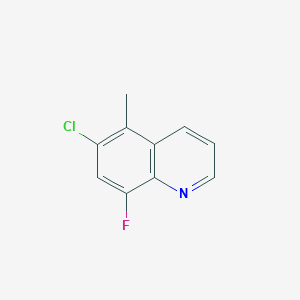 molecular formula C10H7ClFN B2943658 6-Chloro-8-fluoro-5-methylquinoline CAS No. 2470436-98-5