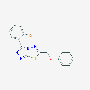 molecular formula C17H13BrN4OS B294367 3-(2-Bromophenyl)-6-[(4-methylphenoxy)methyl][1,2,4]triazolo[3,4-b][1,3,4]thiadiazole 