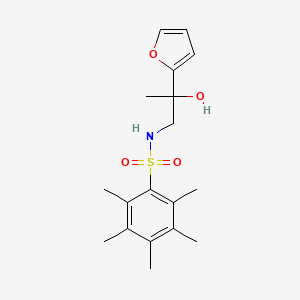 N-(2-(furan-2-yl)-2-hydroxypropyl)-2,3,4,5,6-pentamethylbenzenesulfonamide