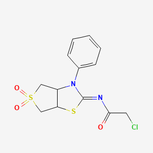2-chloro-N-[(2Z)-5,5-dioxido-3-phenyltetrahydrothieno[3,4-d][1,3]thiazol-2(3H)-ylidene]acetamide