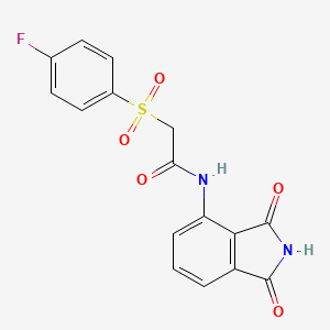 N-(1,3-dioxoisoindol-4-yl)-2-(4-fluorophenyl)sulfonylacetamide