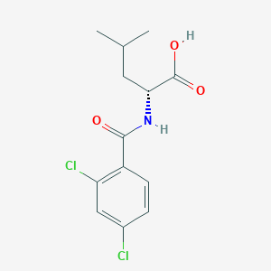 (2R)-2-[(2,4-dichlorobenzoyl)amino]-4-methylpentanoic acid