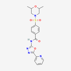 4-((2,6-dimethylmorpholino)sulfonyl)-N-(5-(pyridin-2-yl)-1,3,4-oxadiazol-2-yl)benzamide