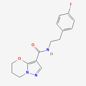 N-(4-fluorophenethyl)-6,7-dihydro-5H-pyrazolo[5,1-b][1,3]oxazine-3-carboxamide