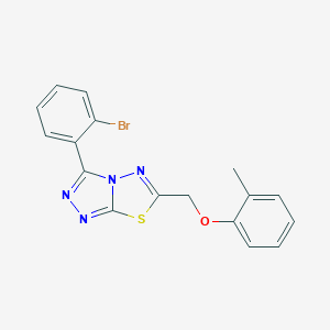 molecular formula C17H13BrN4OS B294369 3-(2-Bromophenyl)-6-[(2-methylphenoxy)methyl][1,2,4]triazolo[3,4-b][1,3,4]thiadiazole 