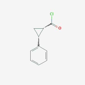 molecular formula C10H9ClO B2943690 Cyclopropanecarbonyl chloride, 2-phenyl-, trans- CAS No. 42916-12-1