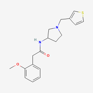 molecular formula C18H22N2O2S B2943691 2-(2-methoxyphenyl)-N-(1-(thiophen-3-ylmethyl)pyrrolidin-3-yl)acetamide CAS No. 2309552-31-4