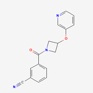 3-(3-(Pyridin-3-yloxy)azetidine-1-carbonyl)benzonitrile