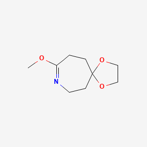 molecular formula C9H15NO3 B2943705 9-Methoxy-1,4-dioxa-8-azaspiro[4.6]undec-8-ene CAS No. 1955540-16-5