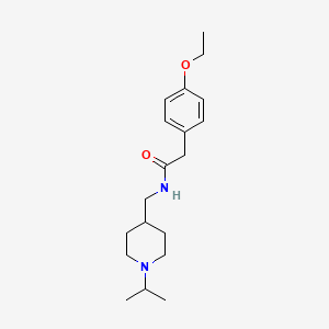 molecular formula C19H30N2O2 B2943707 2-(4-ethoxyphenyl)-N-((1-isopropylpiperidin-4-yl)methyl)acetamide CAS No. 953989-27-0