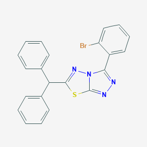 molecular formula C22H15BrN4S B294371 6-Benzhydryl-3-(2-bromophenyl)[1,2,4]triazolo[3,4-b][1,3,4]thiadiazole 