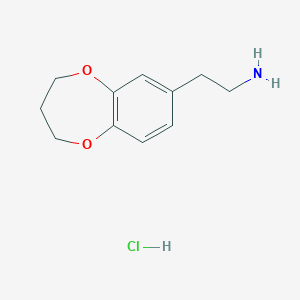 2-(3,4-dihydro-2H-1,5-benzodioxepin-7-yl)ethanamine;hydrochloride