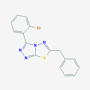 molecular formula C16H11BrN4S B294372 6-Benzyl-3-(2-bromophenyl)[1,2,4]triazolo[3,4-b][1,3,4]thiadiazole 
