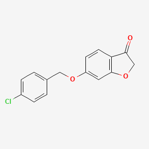 molecular formula C15H11ClO3 B2943724 6-((4-chlorobenzyl)oxy)benzofuran-3(2H)-one CAS No. 879924-84-2