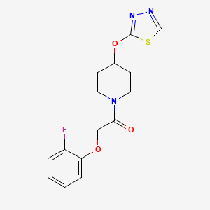 1-(4-((1,3,4-Thiadiazol-2-yl)oxy)piperidin-1-yl)-2-(2-fluorophenoxy)ethan-1-one
