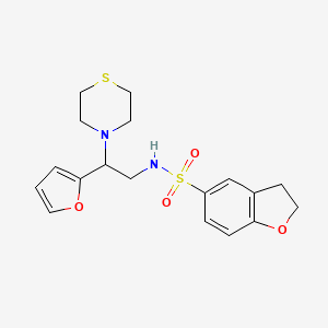 N-(2-(furan-2-yl)-2-thiomorpholinoethyl)-2,3-dihydrobenzofuran-5-sulfonamide