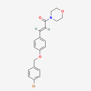 molecular formula C20H20BrNO3 B2943729 (E)-3-{4-[(4-bromobenzyl)oxy]phenyl}-1-morpholino-2-propen-1-one CAS No. 477889-35-3