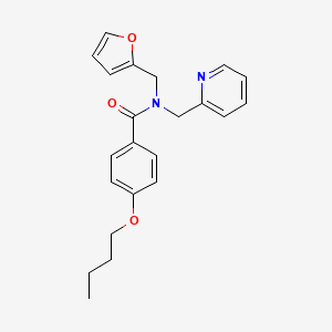 4-butoxy-N-(furan-2-ylmethyl)-N-(pyridin-2-ylmethyl)benzamide